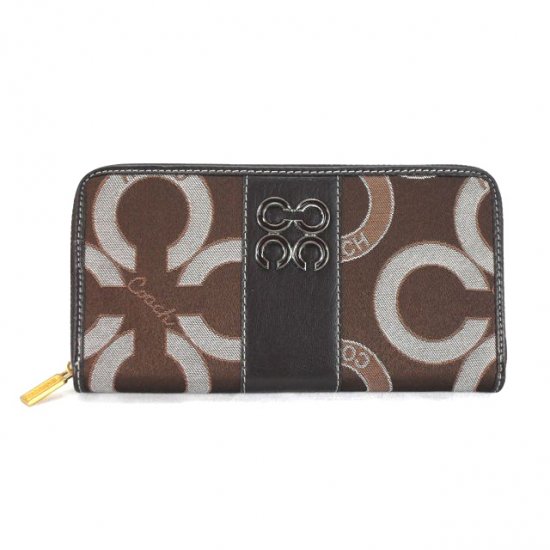 Coach Waverly Flower Charm Large Coffee Wallets EEI | Women - Click Image to Close